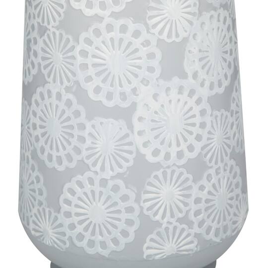 16" Gray Iron French Country Vase